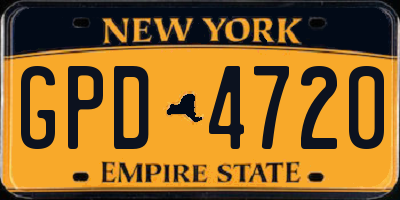 NY license plate GPD4720