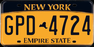 NY license plate GPD4724