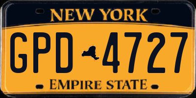 NY license plate GPD4727