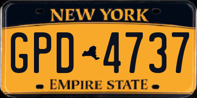 NY license plate GPD4737