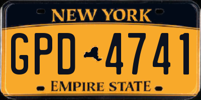NY license plate GPD4741