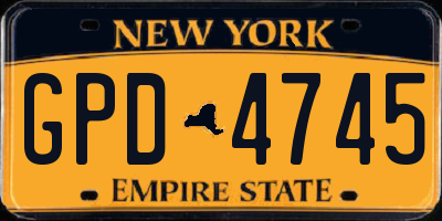 NY license plate GPD4745