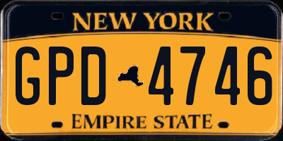 NY license plate GPD4746
