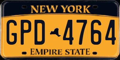 NY license plate GPD4764