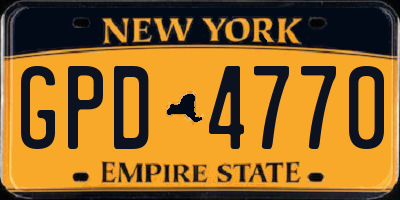 NY license plate GPD4770