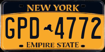 NY license plate GPD4772