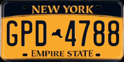 NY license plate GPD4788