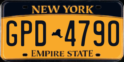 NY license plate GPD4790