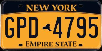 NY license plate GPD4795
