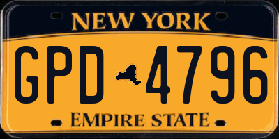 NY license plate GPD4796