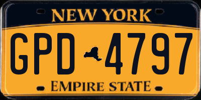 NY license plate GPD4797