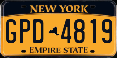 NY license plate GPD4819