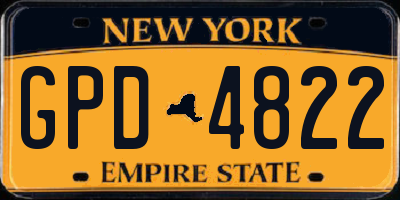 NY license plate GPD4822
