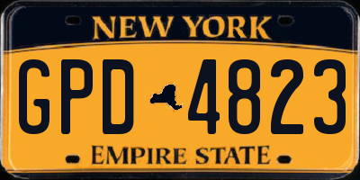 NY license plate GPD4823