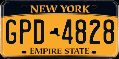 NY license plate GPD4828