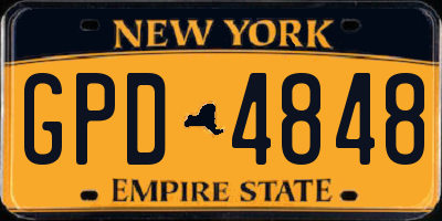 NY license plate GPD4848