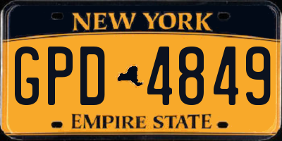 NY license plate GPD4849