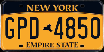 NY license plate GPD4850