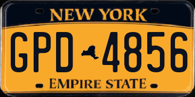NY license plate GPD4856