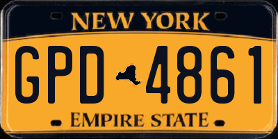 NY license plate GPD4861