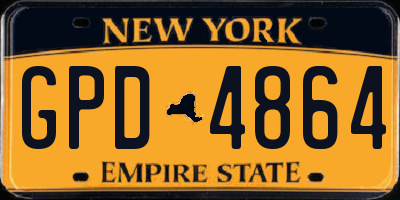 NY license plate GPD4864