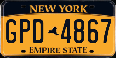 NY license plate GPD4867