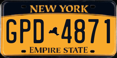 NY license plate GPD4871