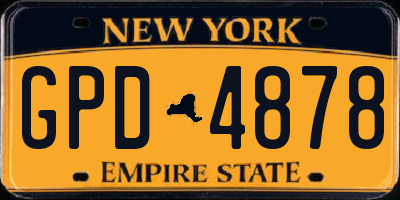 NY license plate GPD4878