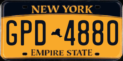 NY license plate GPD4880