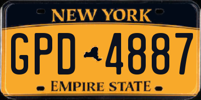 NY license plate GPD4887