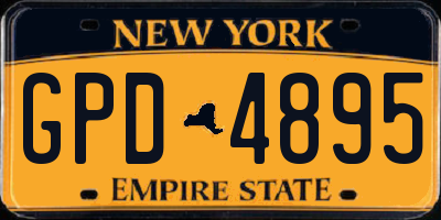NY license plate GPD4895
