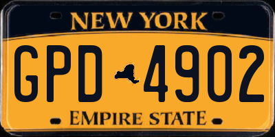 NY license plate GPD4902