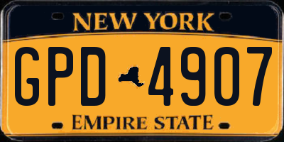 NY license plate GPD4907