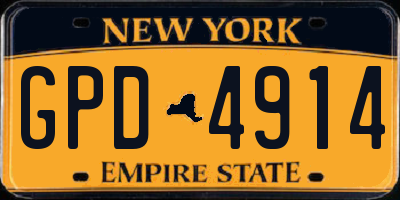 NY license plate GPD4914