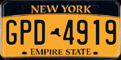 NY license plate GPD4919