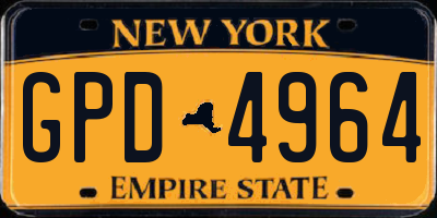 NY license plate GPD4964