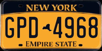 NY license plate GPD4968