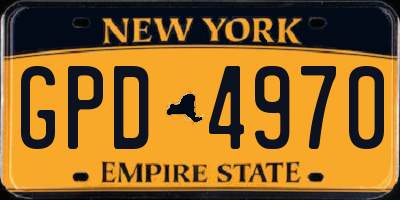 NY license plate GPD4970