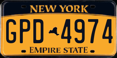 NY license plate GPD4974