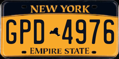 NY license plate GPD4976