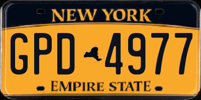 NY license plate GPD4977