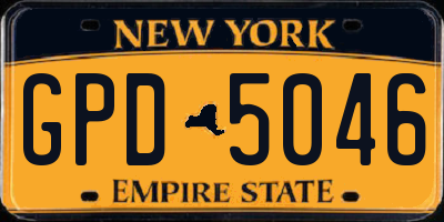 NY license plate GPD5046