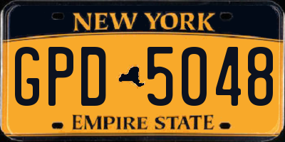 NY license plate GPD5048