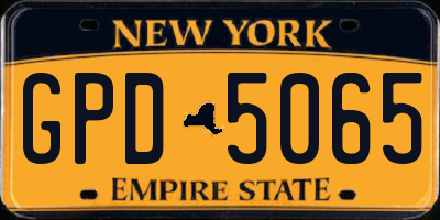NY license plate GPD5065