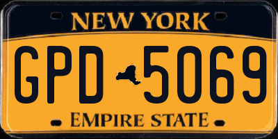 NY license plate GPD5069