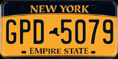 NY license plate GPD5079