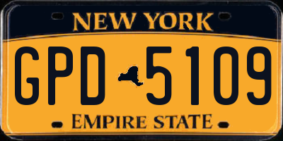 NY license plate GPD5109