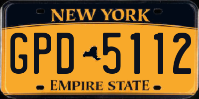 NY license plate GPD5112