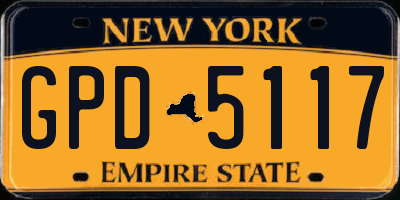 NY license plate GPD5117