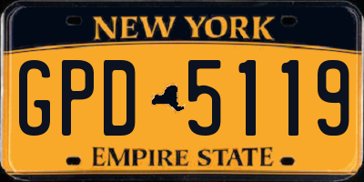 NY license plate GPD5119